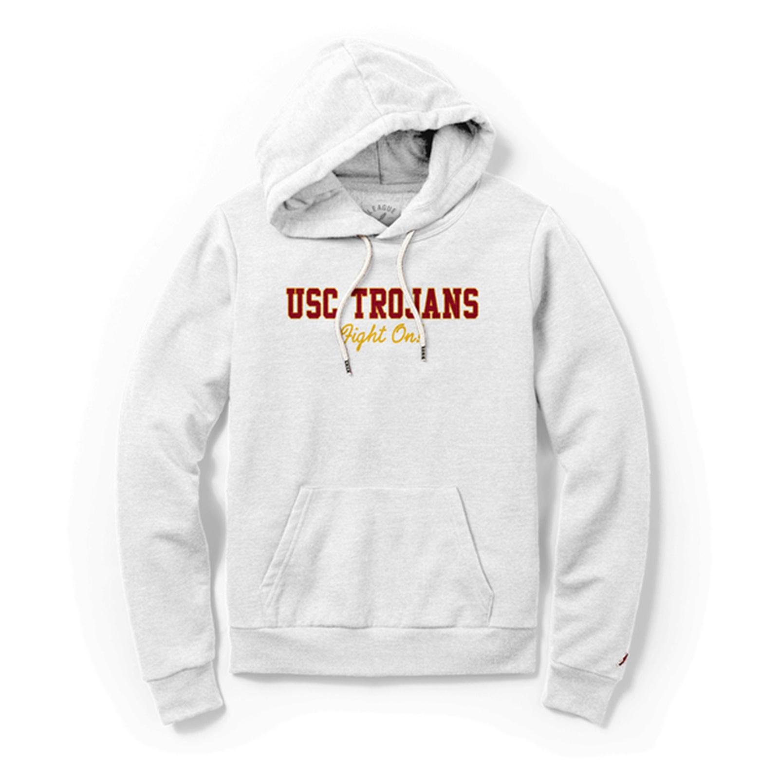 USC Trojans Women s League White Victory Springs Pullover Hoodie USC Bookstores